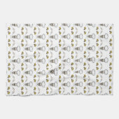 Pirate Chef Crossed Marshmallow Forks Towel Theedoek (Horizontaal)