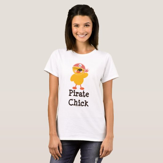 Pirate Chick Ringer T-shirt (Voorkant volledig)