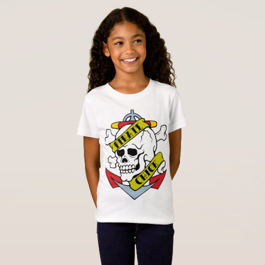 Pirate Chick Skull T-shirt (Voorkant volledig)