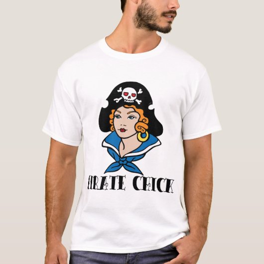 Pirate Chick Tattoo T-shirt (Voorkant)