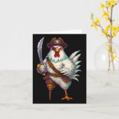 Pirate Chicken Grappig Halloween Kostuum Voor Mann Kaart (Gele Bloem)
