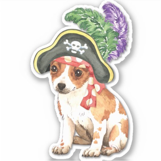 Pirate Chihuahua Vinyl Sticker (Voorkant)