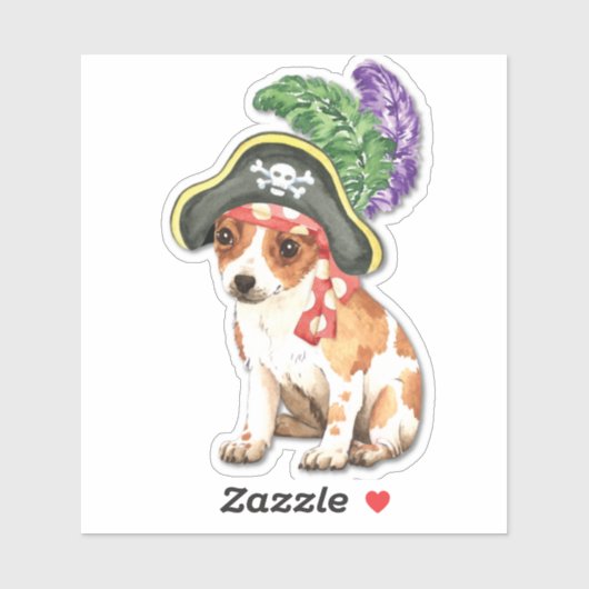 Pirate Chihuahua Vinyl Sticker (Vel)