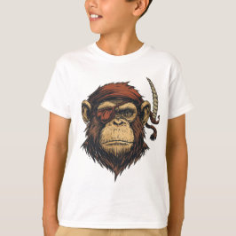 Pirate Chimp: moedig en avontuurlijk ontwerp T-shirt