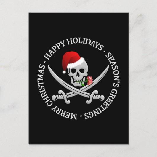 Pirate Christmas briefkaart - aanpassen (Voorkant)