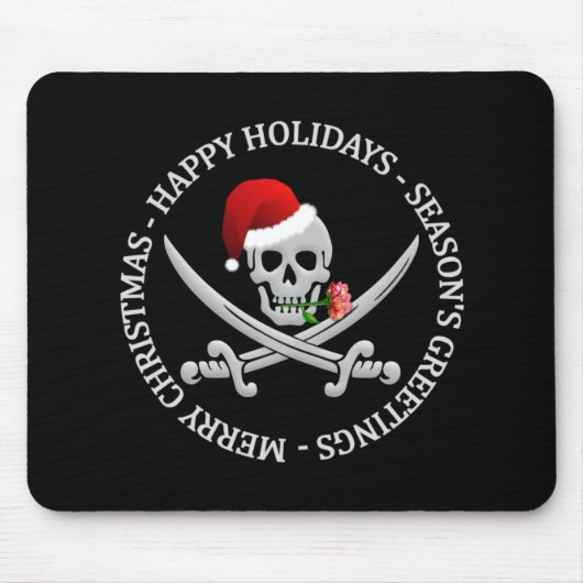 Pirate Christmas mousepad Muismat (Voorkant)