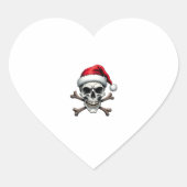 Pirate Christmas Skull & Crossbones Santa Hat. Got Hart Sticker (Voorkant)