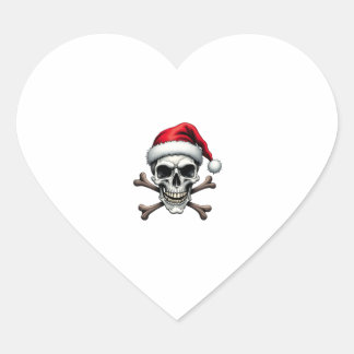 Pirate Christmas Skull & Crossbones Santa Hat. Got Hart Sticker