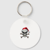 Pirate Christmas Skull & Crossbones Santa Hat. Got Sleutelhanger (Voorkant)