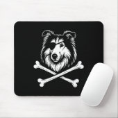 Pirate Collie Crossbones Schattige Hond Muismat (Met muis)