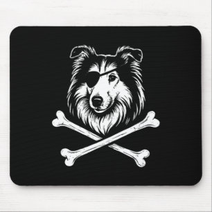 Pirate Collie Crossbones Schattige Hond Muismat