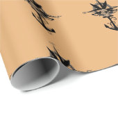 Pirate Compass Roos en Anchor Paper Cadeaupapier (Rol Hoek)