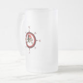 Pirate Compass Roos Matglas Bierpul (Voorkant links)