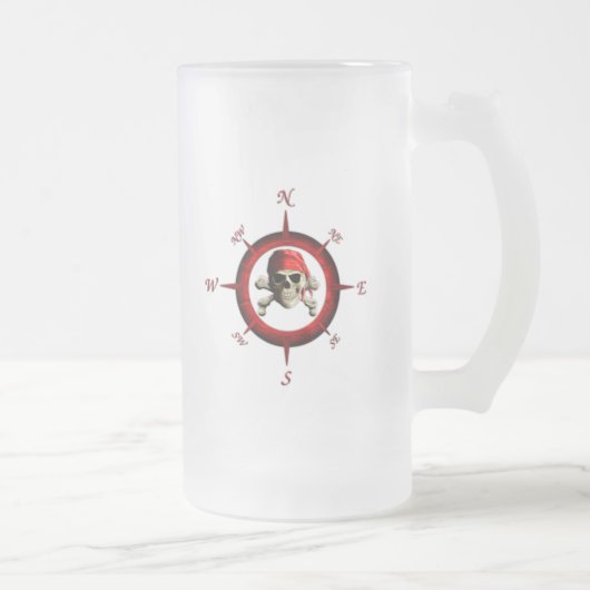 Pirate Compass Roos Matglas Bierpul (Rechts)
