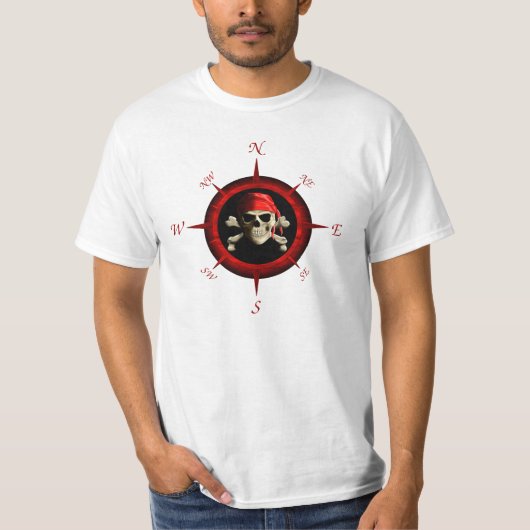 Pirate Compass Roos T-shirt (Voorkant)