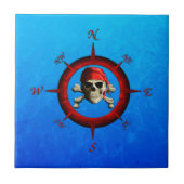 Pirate Compass Roos Tegeltje (Voorkant)