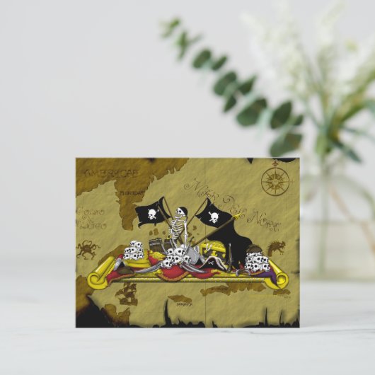 "PIRATE CONTEST" BRIEFKAART (Staand voorkant)