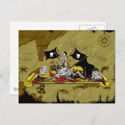 "PIRATE CONTEST" BRIEFKAART (Voorkant / Achterkant)