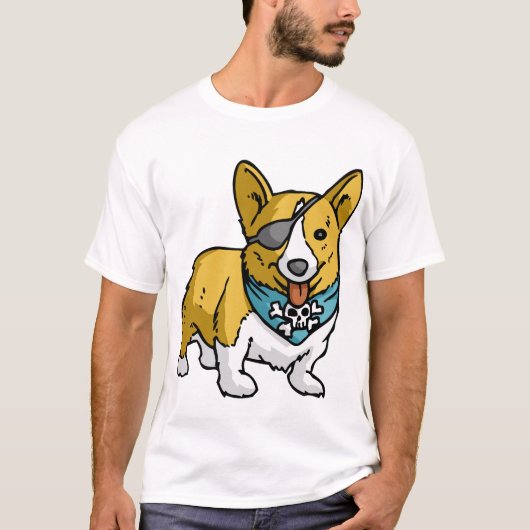 Pirate Corgi T-shirt (Voorkant)