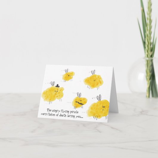 Pirate Corn Flakes Verjaardag Kaart (Voorkant)