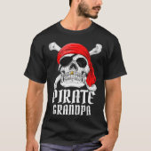 Pirate Costume Grandpa Theme Party Halloween Man P T-shirt (Voorkant)