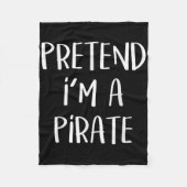 Pirate Costume Party Co. Uni-all Ages Funny Hallow Fleece Deken (Voorkant)