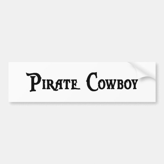 Pirate Cowboy Bumpersticker (Voorkant)