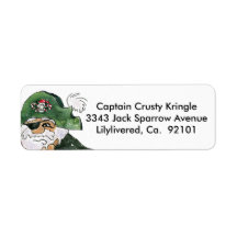 Pirate CPTN Crusty Kringle Retouradres Label