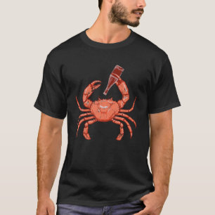 Pirate Crab Bottle Gift Zee Animal Crab T-shirt