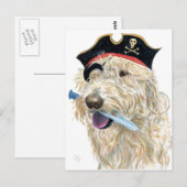 Pirate Cream Labradoodle Briefkaart (Voorkant / Achterkant)