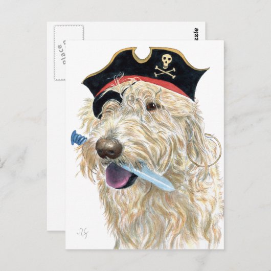 Pirate Cream Labradoodle Briefkaart (Voorkant / Achterkant)