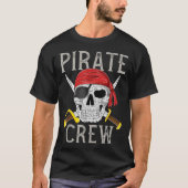 Pirate Crew Jolly Roger Vlag Schedel Familie Match T-shirt (Voorkant)