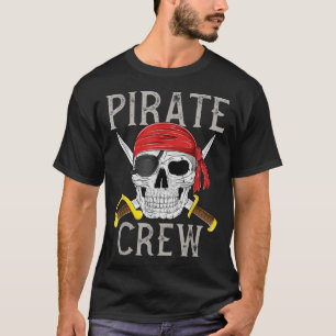 Pirate Crew Jolly Roger Vlag Schedel Familie Match T-shirt