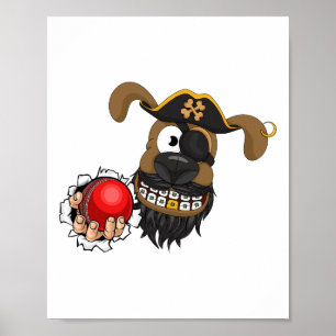 Pirate Cricket En Se Ll Caribische Cruise Grappige Poster