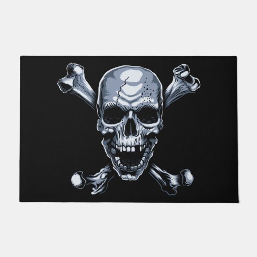 Pirate Cross Botten Doormat Deurmat (Voorkant)