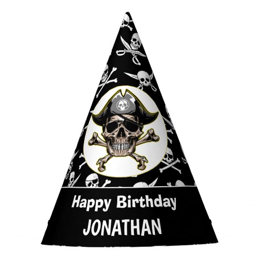 Pirate Cross Botten Feesthoedjes (Voorkant)