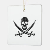 Pirate Cross Keramisch Ornament (Links)