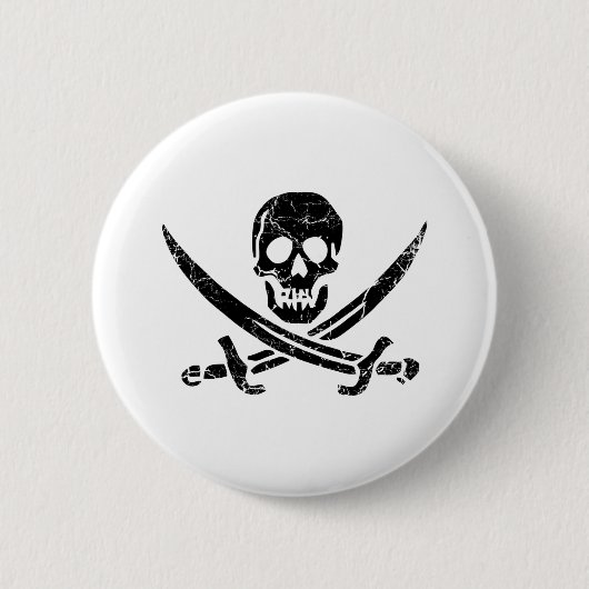 Pirate Cross Ronde Button 5,7 Cm (Voorkant)