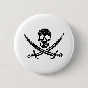 Pirate Cross Ronde Button 5,7 Cm