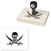 Pirate Cross Rubberstempel (Gestempeld)