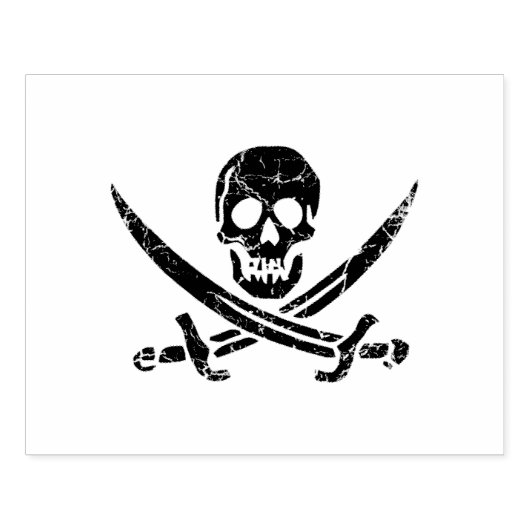 Pirate Cross Rubberstempel (Afrduk)