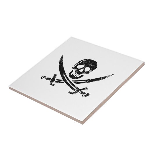 Pirate Cross Tegeltje (Zijkant)