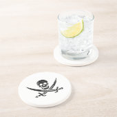 Pirate Cross Zandsteen Onderzetter (Zijkant)