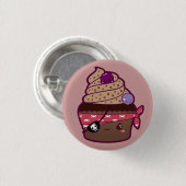 Pirate Cupcake Ronde Button 3,2 Cm (Voorkant /achterkant)