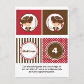 Pirate Cupcake Toppers Briefkaart (Voorkant)