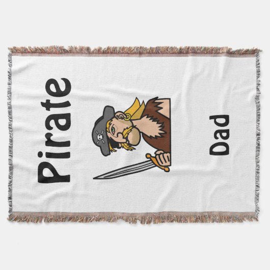 Pirate Dad met Funny Cartoon en Sword Deken (Voorkant)
