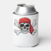 Pirate Dad T shirt Jolly Roger Skull & Crossbones Blikjeskoeler (Blikje Voorkant)