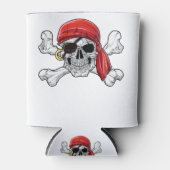 Pirate Dad T shirt Jolly Roger Skull & Crossbones Blikjeskoeler (Voorkant)