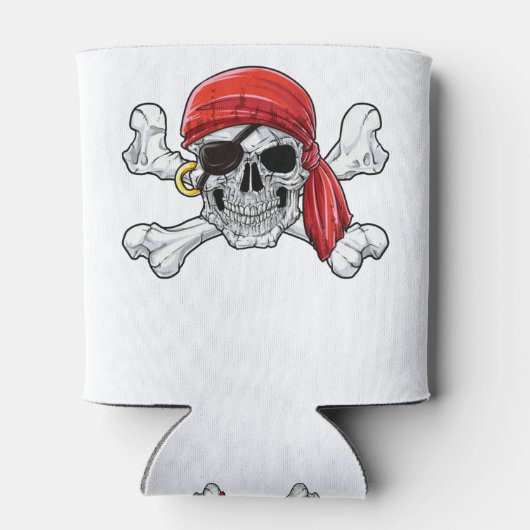 Pirate Dad T shirt Jolly Roger Skull & Crossbones Blikjeskoeler (Achterkant)
