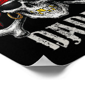 Pirate Daddy Jolly Roger Vlag en schedelbotten Poster (Hoek)